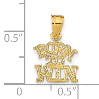 14K BORN TO WIN Pendant-K9758