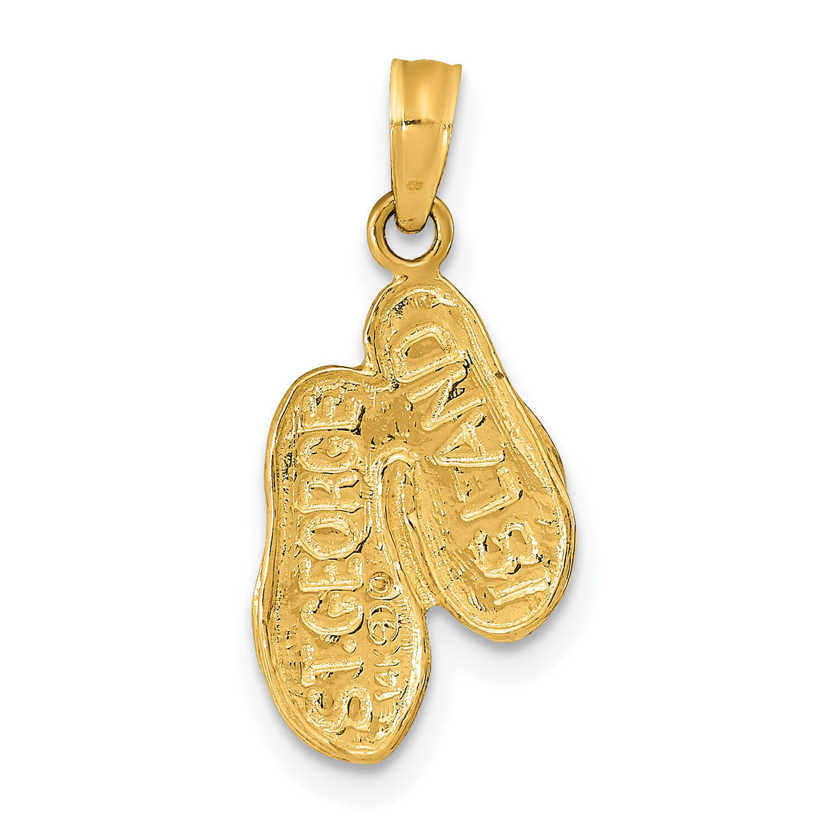 14K ST. GEORGE ISLAND Reversible Flip Flops Pendant-K9764