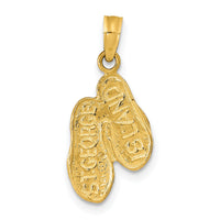 14K ST. GEORGE ISLAND Reversible Flip Flops Pendant-K9764