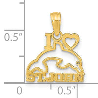 14K I HEART ST. JOHN w/Dolphin Pendant-K9771
