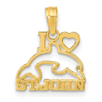 14K I HEART ST. JOHN w/Dolphin Pendant-K9771