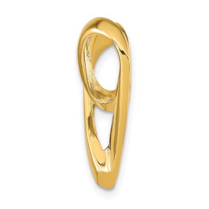 14K Polished Heart Slide-K9774