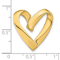 14K Polished Heart Slide-K9774