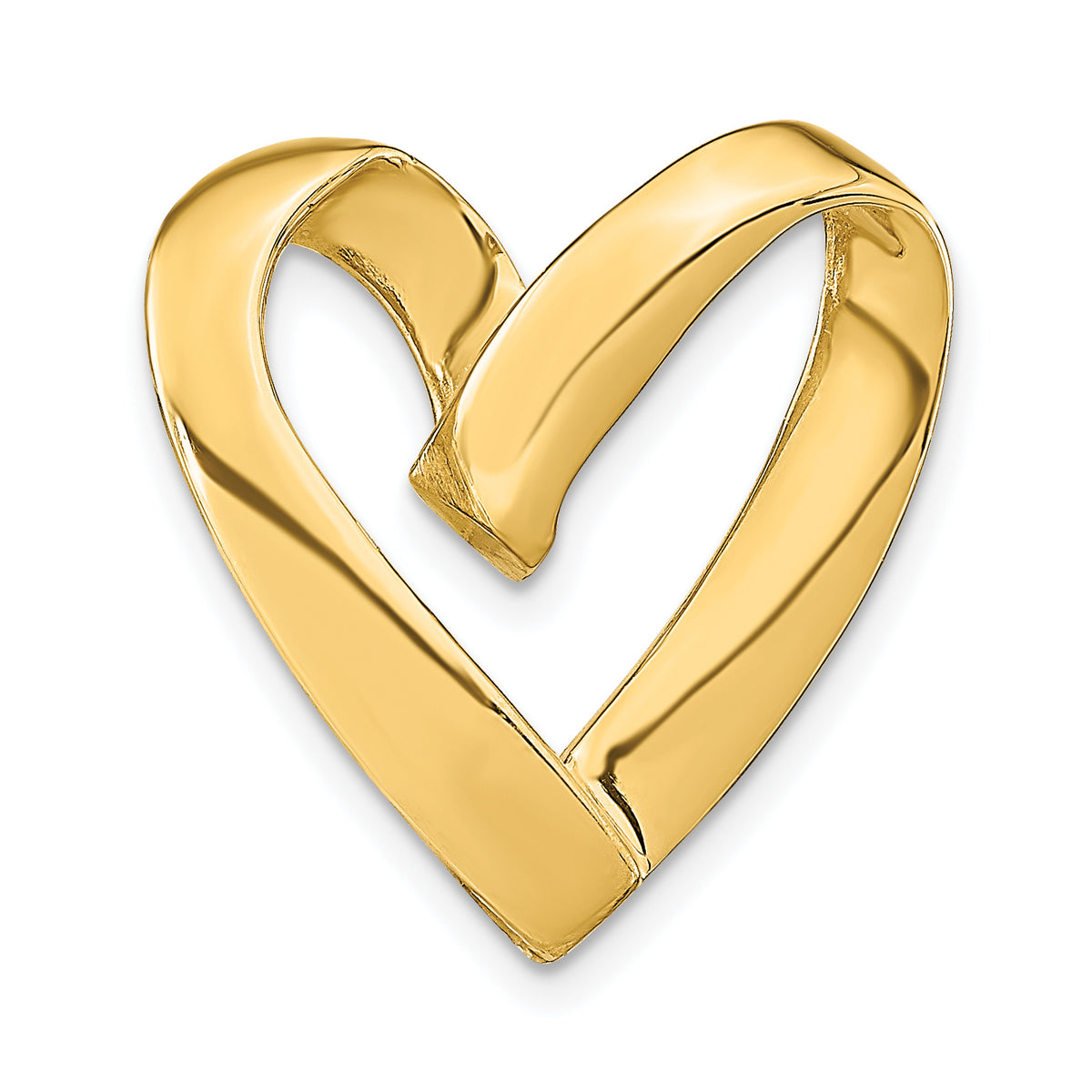 14K Polished Heart Slide-K9774