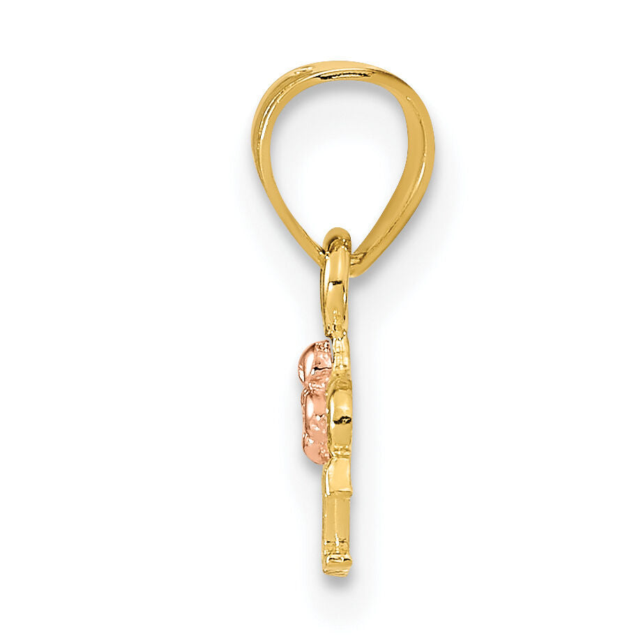 14K Rose and Yellow Gold BRAT Pendant-K9776