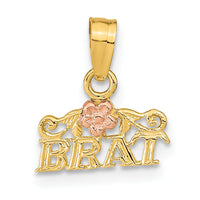 14K Rose and Yellow Gold BRAT Pendant-K9776