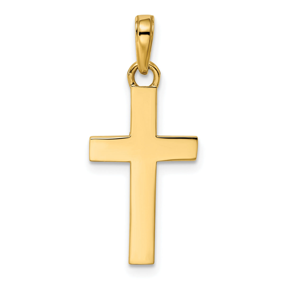 14K w/Rhodium D/C Cross Pendant-K9788
