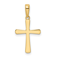 14K w/Rhodium D/C Cross Pendant-K9789