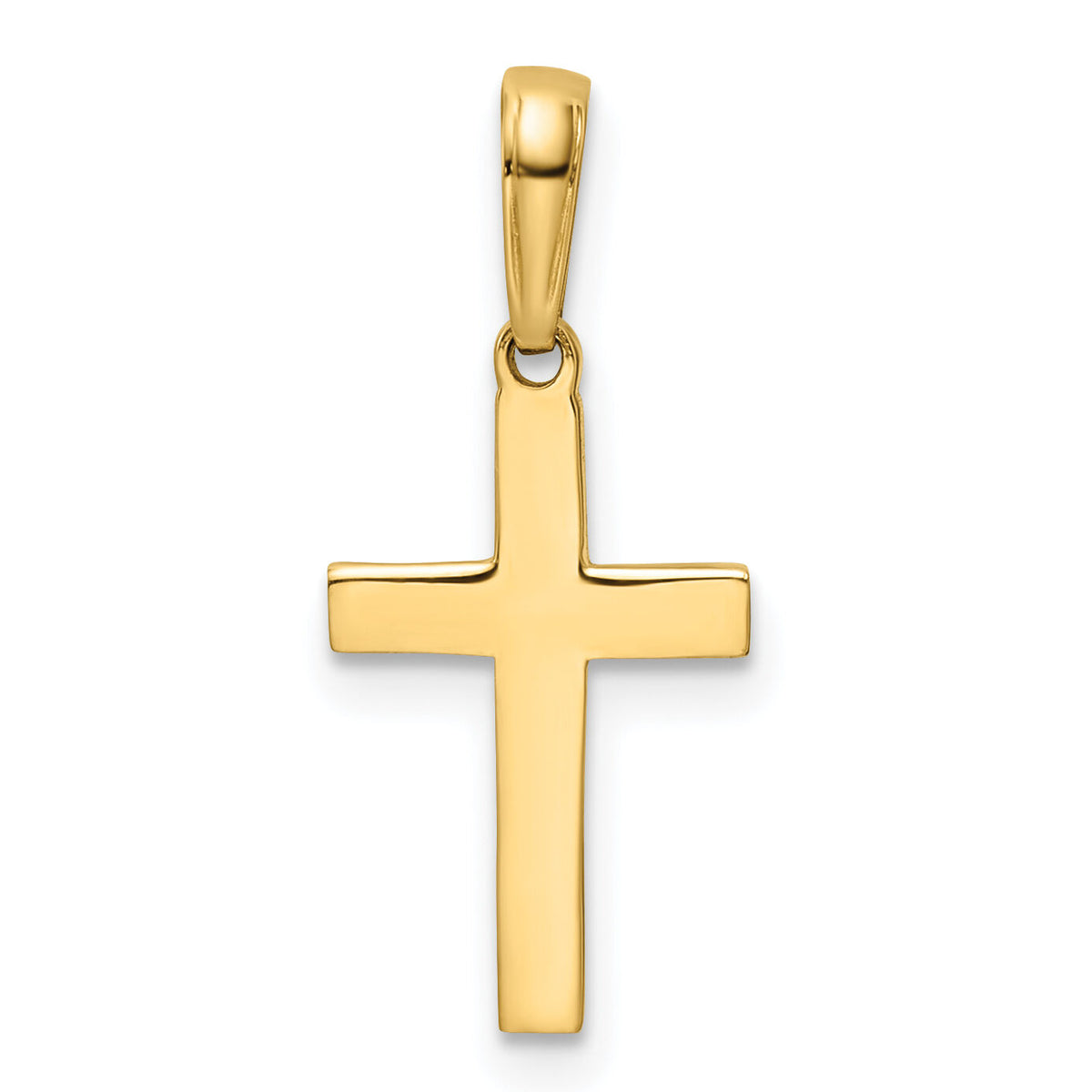 14K w/Rhodium D/C Cross Pendant-K9796