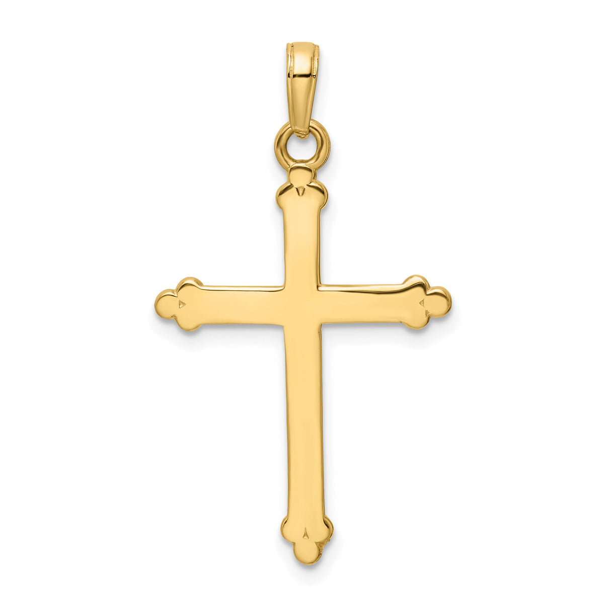 14K w/Rhodium D/C Cross Pendant-K9798