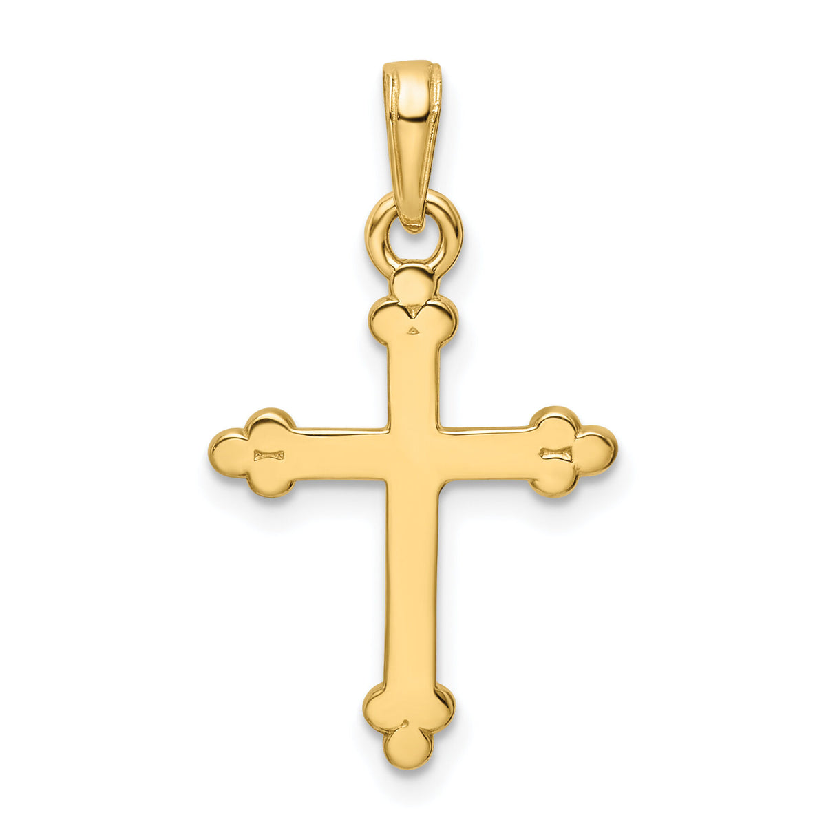 14K w/Rhodium D/C Cross Pendant-K9799