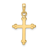 14K w/Rhodium D/C Cross Pendant-K9799