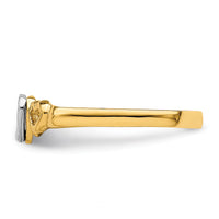 14k Two-tone Gold Hearts Ring-K9804