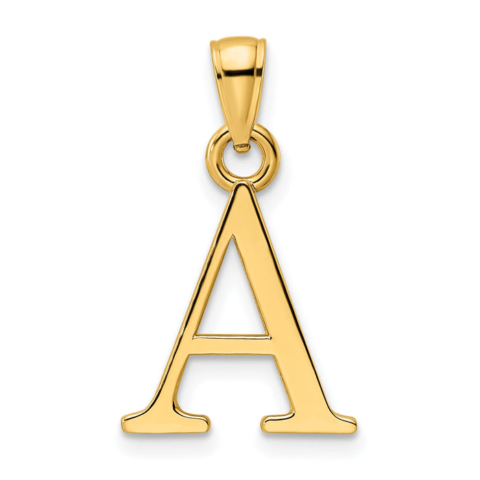 14K Letter A Initial Pendant-K9810A