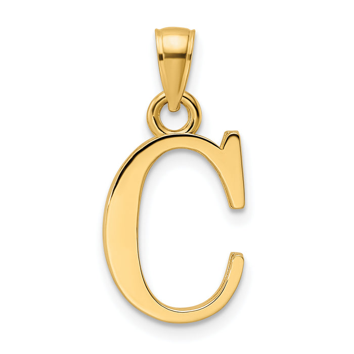 14K Letter C Initial Pendant-K9810C