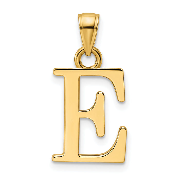 14K Polished Letter E Pendant-K9810E