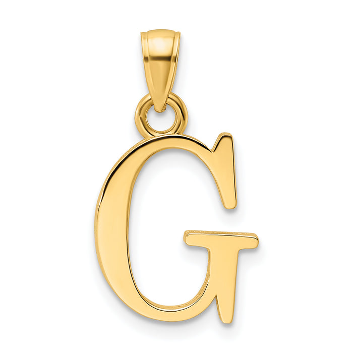 14K Polished Letter G Pendant-K9810G
