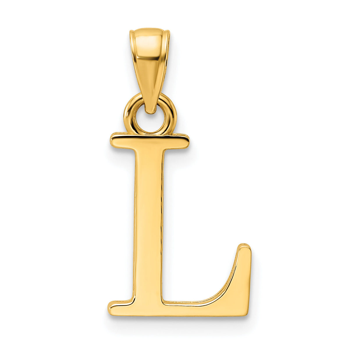 14K Polished Letter L Pendant-K9810L