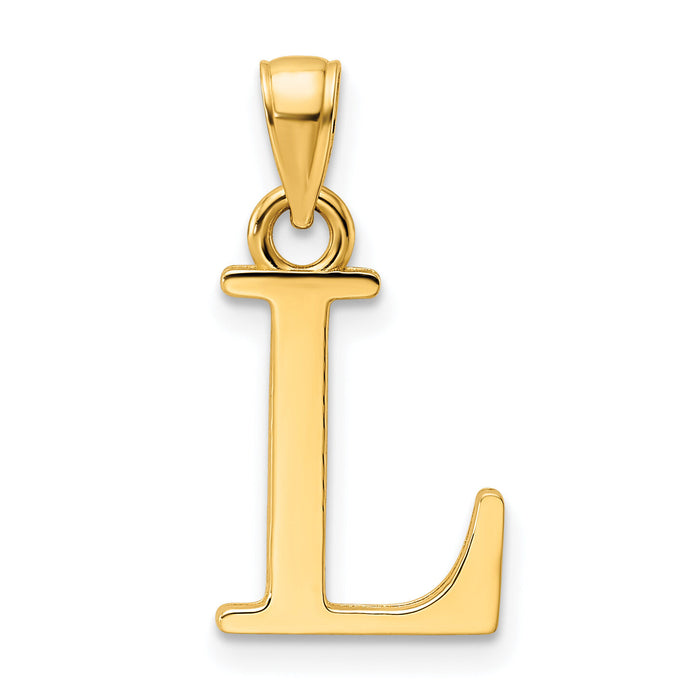 14K Polished Letter L Pendant-K9810L