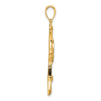 14K Polished Fancy Cross Pendant-K9812