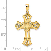 14K Polished Fancy Cross Pendant-K9812