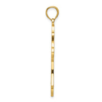 14k Polished Cross Pendant-K9871