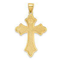 14k Polished Cross Pendant-K9871
