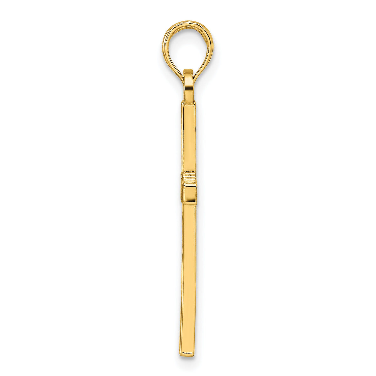 14k Beaded & Polished Fancy Cross Pendant-K9903