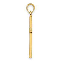 14k Beaded & Polished Fancy Cross Pendant-K9903