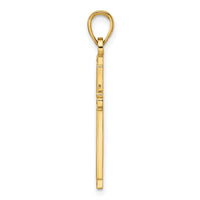 14K Polished & Textured Fancy Cross Pendant-K9926