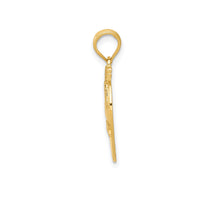 14k Solid NEW YORK Skyline on Small Apple Pendant-K994