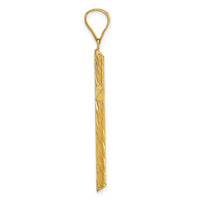 14K Polished & Textured Fancy Cross Pendant-K9950