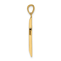 14k Satin/Polished Beveled Medium Latin Cross Pendant-K9957