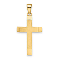 14k Satin/Polished Beveled Medium Latin Cross Pendant-K9957