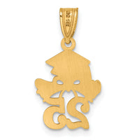 14K Graduation Cap and Diploma - 2025 Charm-K9983-25