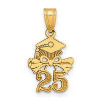 14K Graduation Cap and Diploma - 2025 Charm-K9983-25