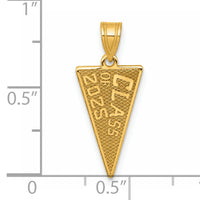 14K Class Of 2025 Rally Flag / Graduation Charm-K9984-25