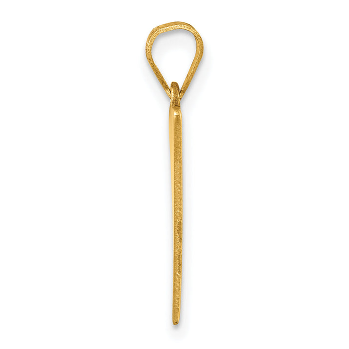 14K Class Of 2026 Rally Flag / Graduation Charm-K9984-26