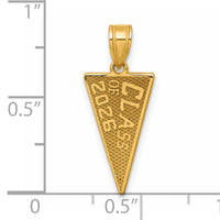 14K Class Of 2026 Rally Flag / Graduation Charm-K9984-26