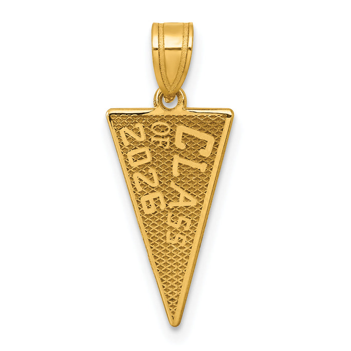 14K Class Of 2026 Rally Flag / Graduation Charm-K9984-26