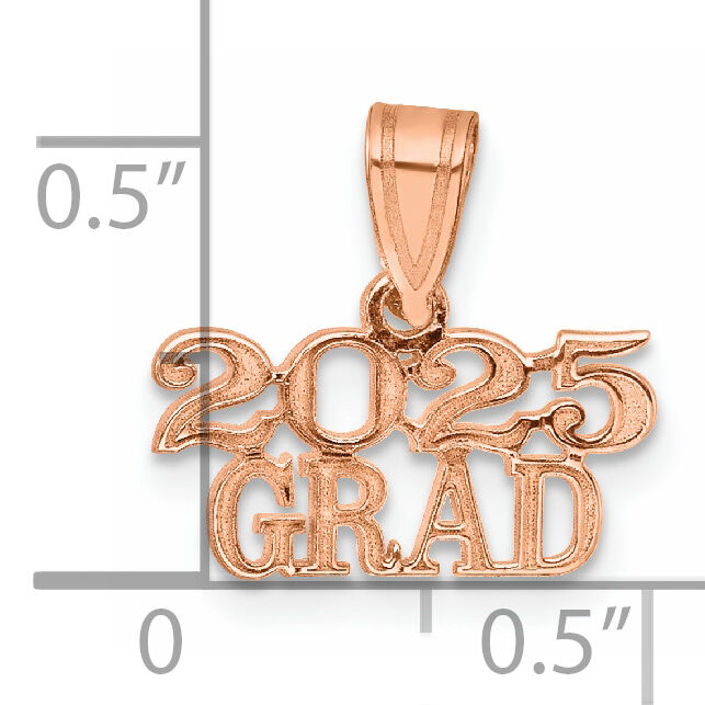 14K Rose Gold Polished 2025 GRAD Charm-K9985R-25