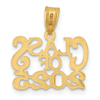 14k Polished CLASS OF 2025 Graduation Charm-K9986-25