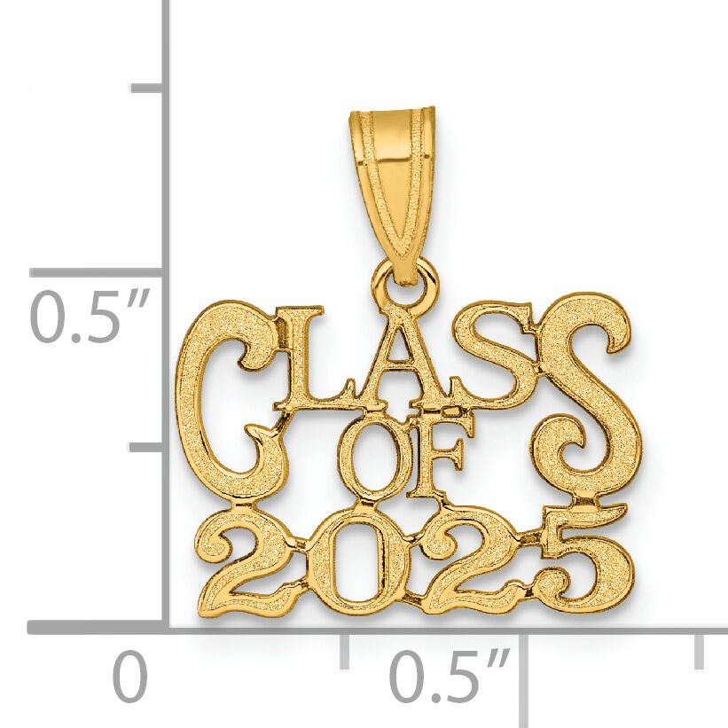 14k Polished CLASS OF 2025 Graduation Charm-K9986-25