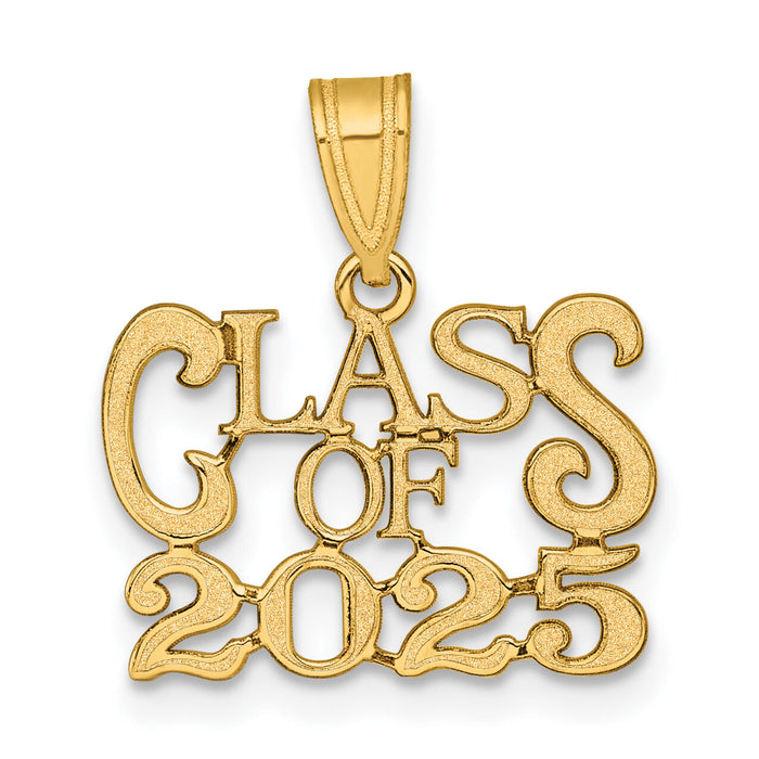 14k Polished CLASS OF 2025 Graduation Charm-K9986-25