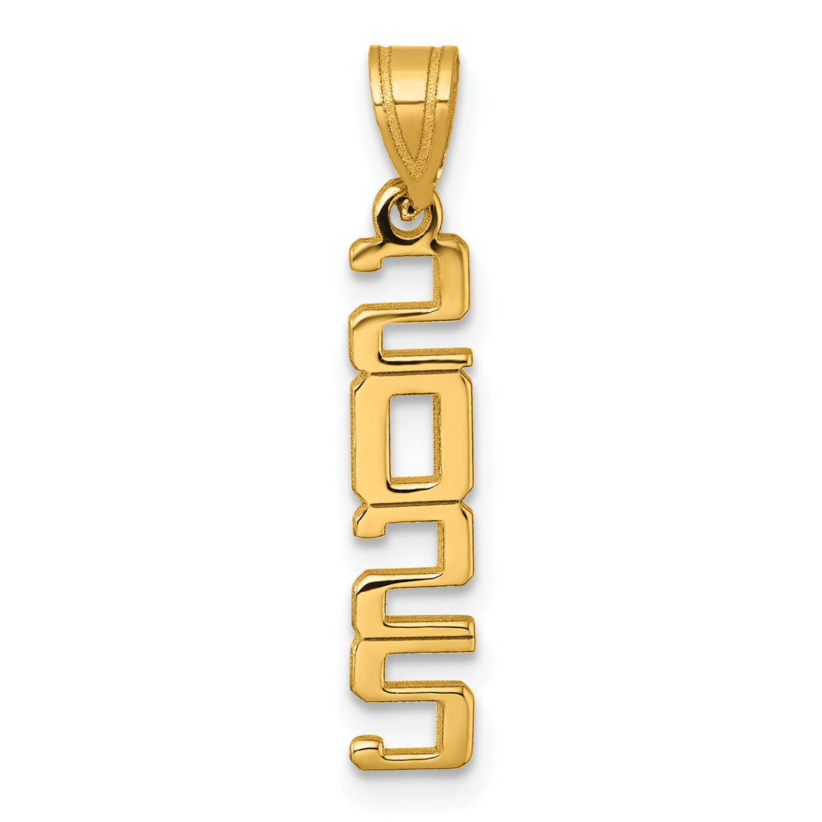 14K Polished Vertical 2025 Graduation Charm-K9987-25