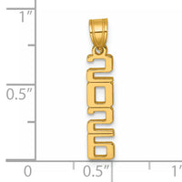 14K Polished Vertical 2026 Graduation Charm-K9987-26