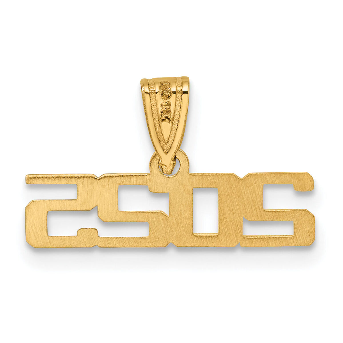 14K Polished 2025 Graduation Charm-K9988-25