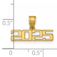14K Polished 2025 Graduation Charm-K9988-25