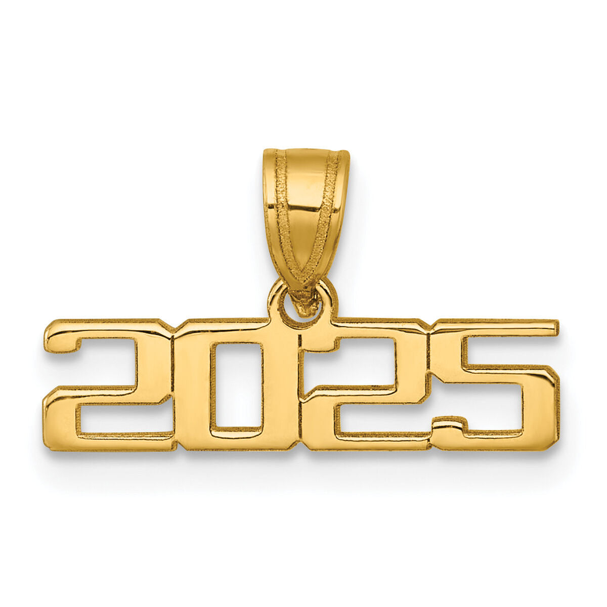 14K Polished 2025 Graduation Charm-K9988-25