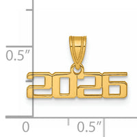 14K Polished 2026 Graduation Charm-K9988-26